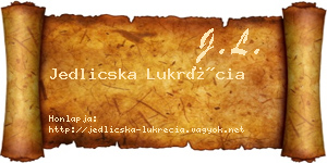 Jedlicska Lukrécia névjegykártya